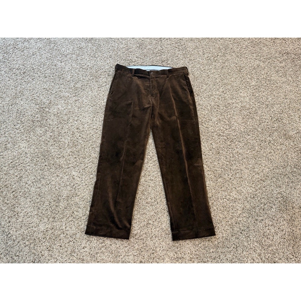 Polo Ralph Lauren Pants Mens 34x30 Brown Corduroy Chino Classic Fit Straight Leg